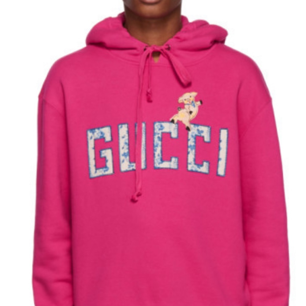 GUCCI pink pig hoodie